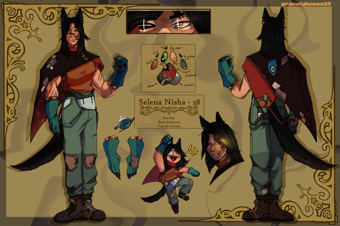 Example Character sheet that was actually commissioned